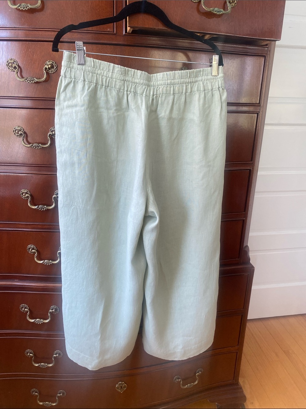 J. Crew Wide Leg Linen Blend Pants in Pale Sage Green - Picture 4 of 7